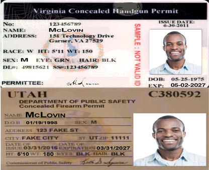 VA & Utah Concealed Carry Permits (up to 36 states total)